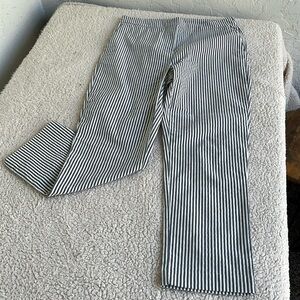 JNY (Jones New York ) Pull on striped pants. 6 has pockets